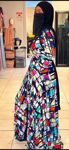No Pockets Multi Color Semi Swing Duster