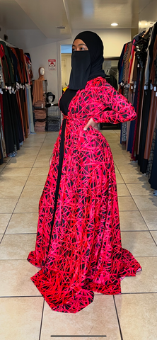 Red/Black Semi Swing Duster