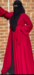 Burgundy Semi Swing Duster/Pockets