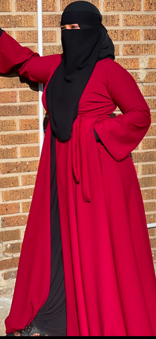 Burgundy Semi Swing Duster/Pockets