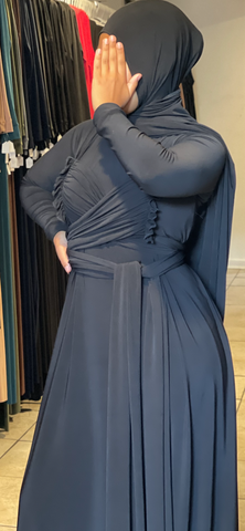 Aline Ruffle Attached Waist Belt /Shayla