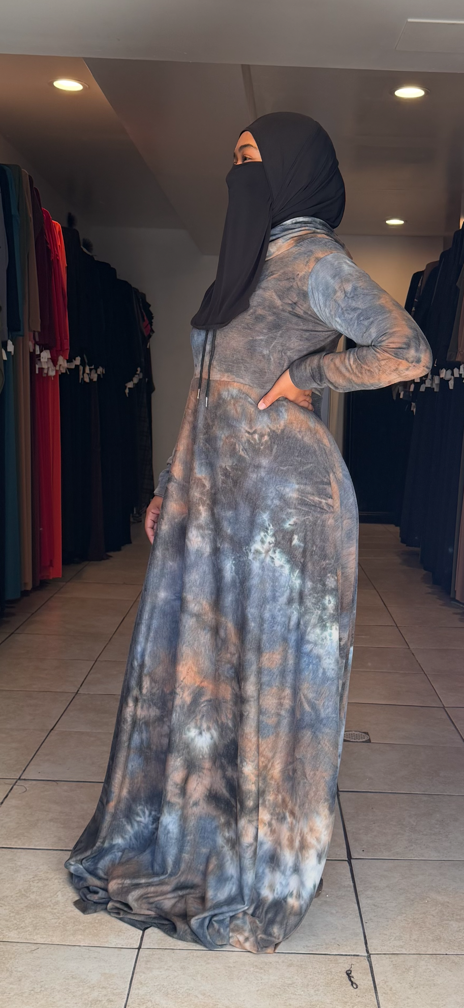 Tie Dye Hooded Semi Swing