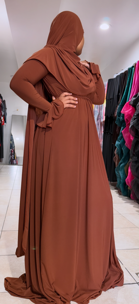 Small Bell Aline , High Low Khimar, and Belt set
