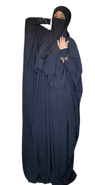 Beautiful Black Wide Abaya Set